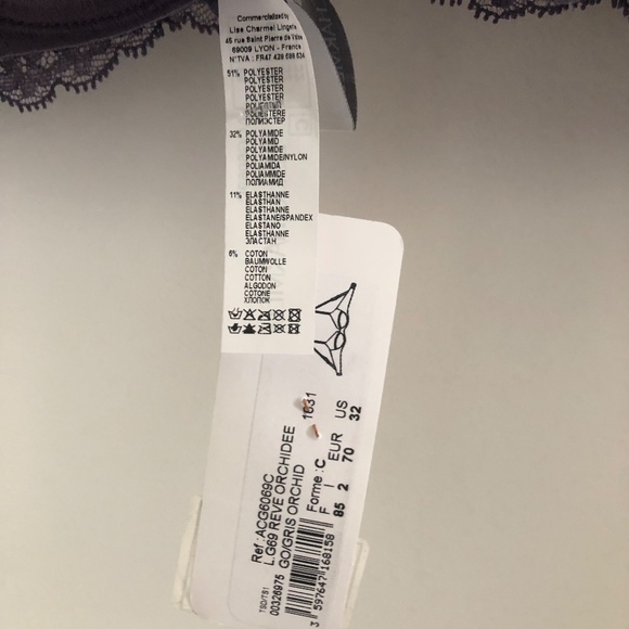 LISE CHARMEL Reve Orchidee full cup embroidered bra 32C NWT - Picture 4 of 16